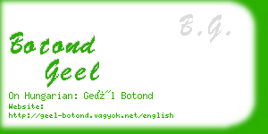 botond geel business card